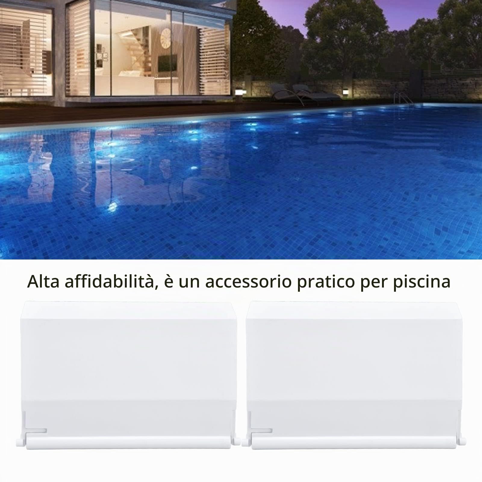 Hapivida Sportello Skimmer piscina bianco 19,5x14 cm 2 pezzi