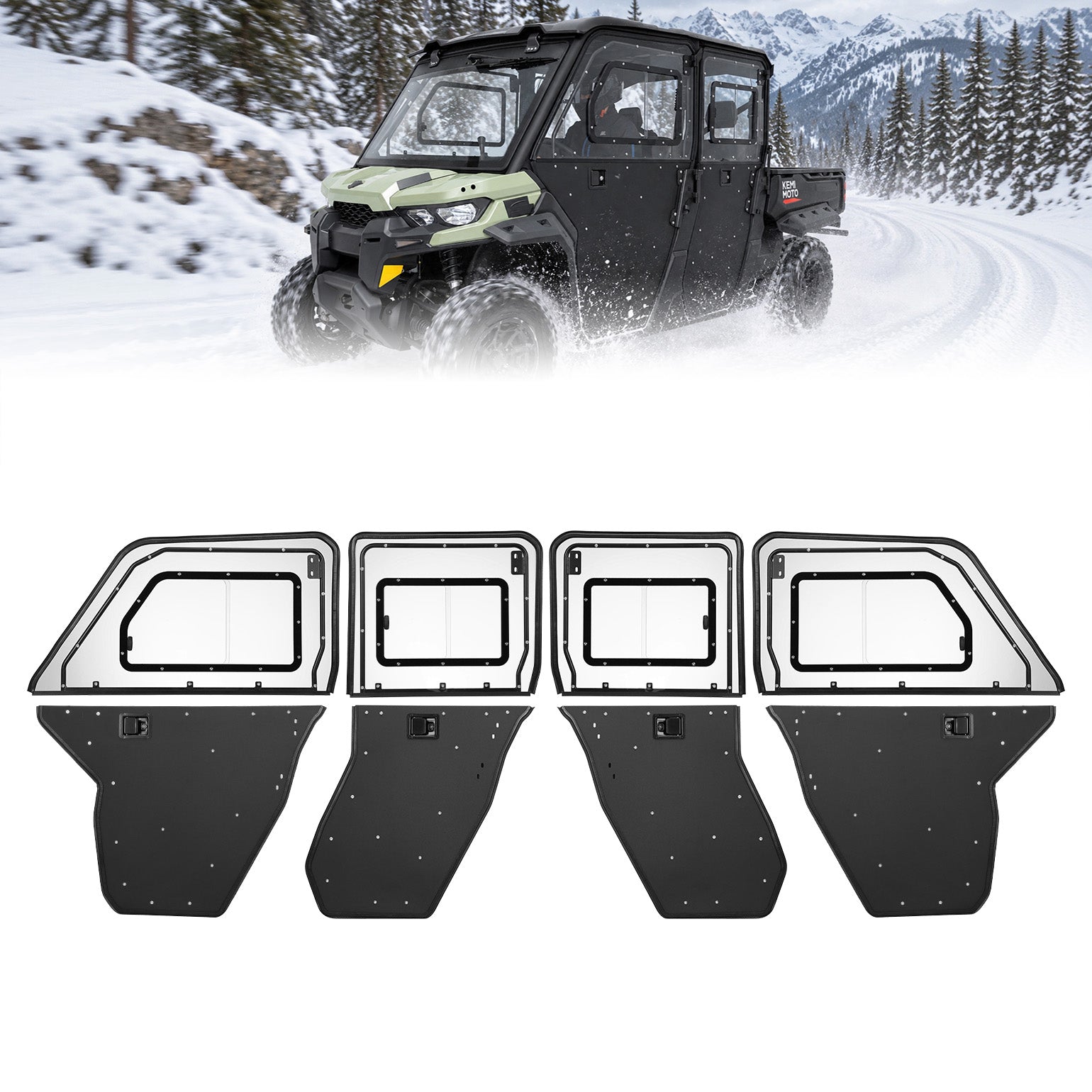 Kemimoto Defender MAX porte rigide scorrevoli 4 pezzi