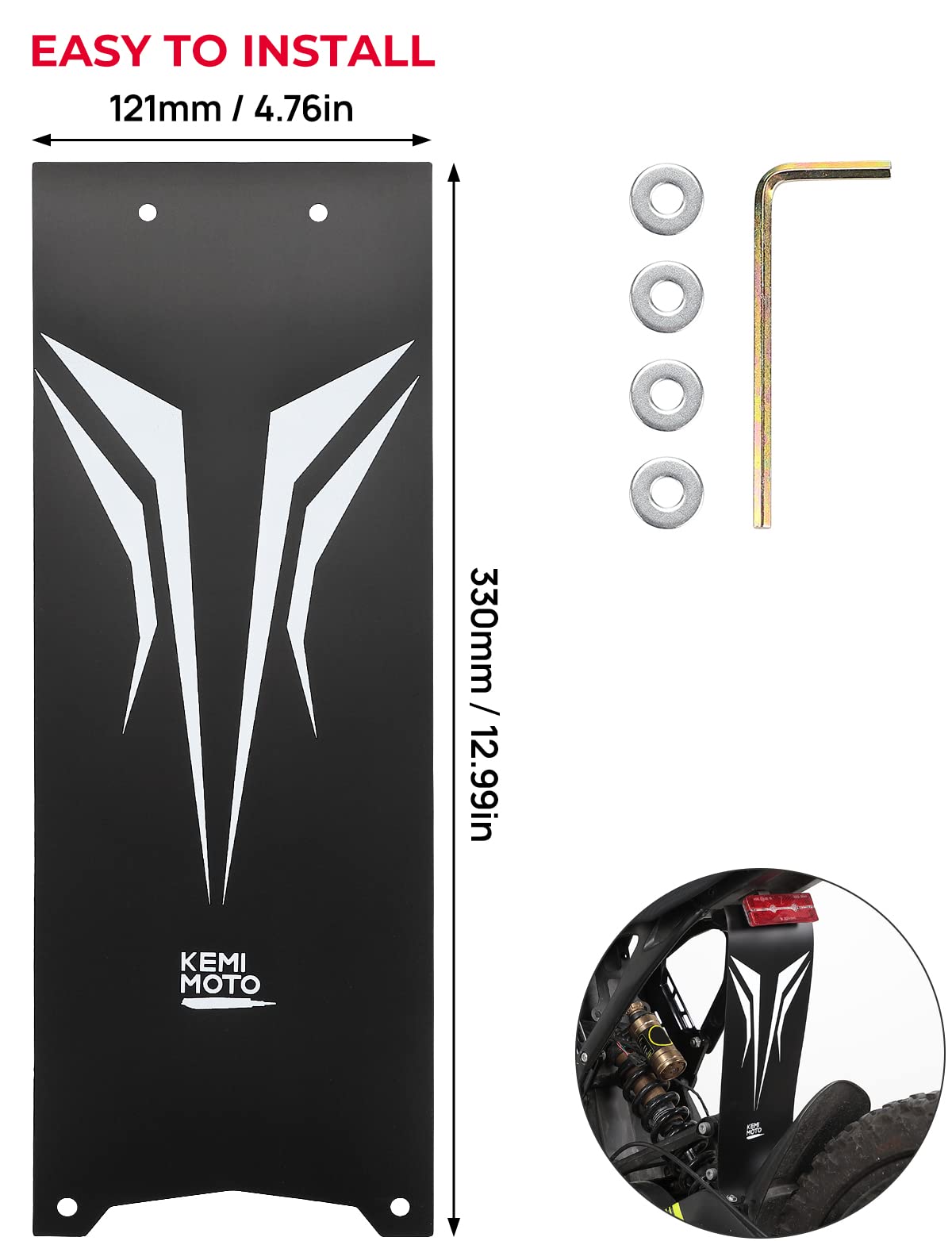 KEMIMOTO Light Bee parafango posteriore Sur-Ron Talaria 330 mm