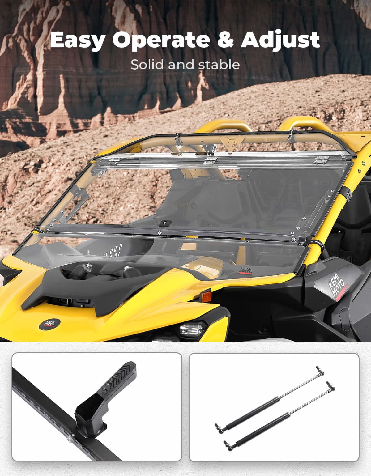 KEMIMOTO Maverick R parabrezza apribile antigraffio