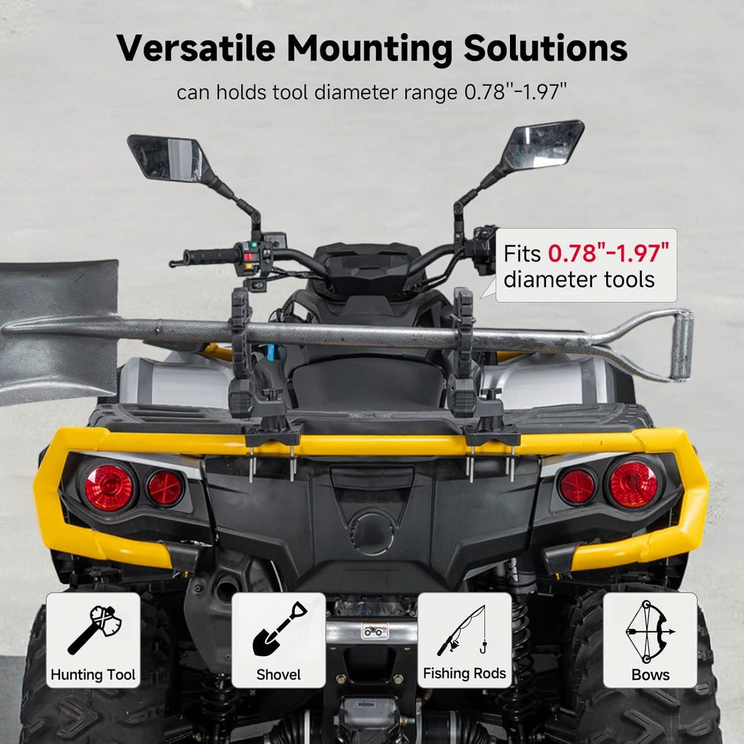 KEMIMOTO Porta Attrezzi UTV ATV Doppio Universale 2 Pezzi