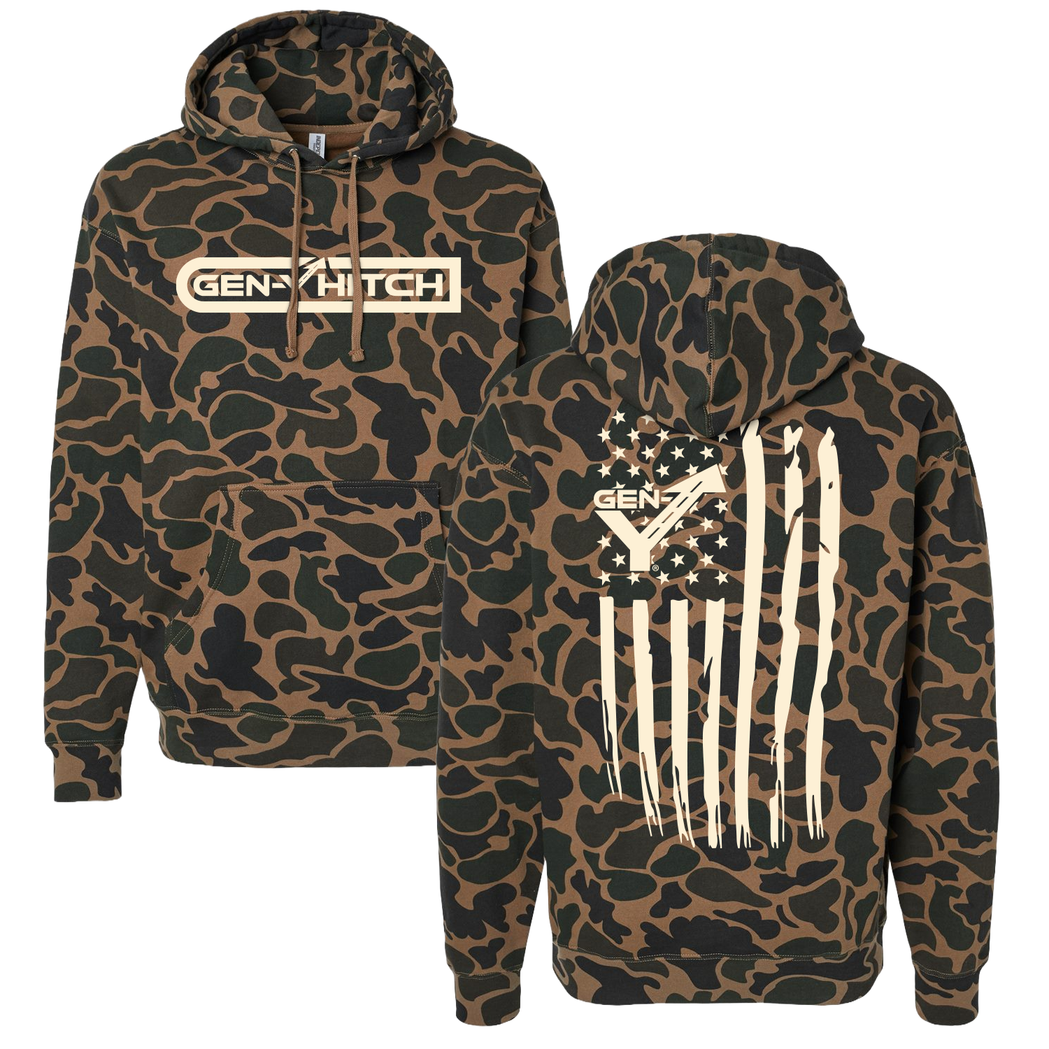 GEN-Y Camo felpa cappuccio Duck Camo L cotone pesante