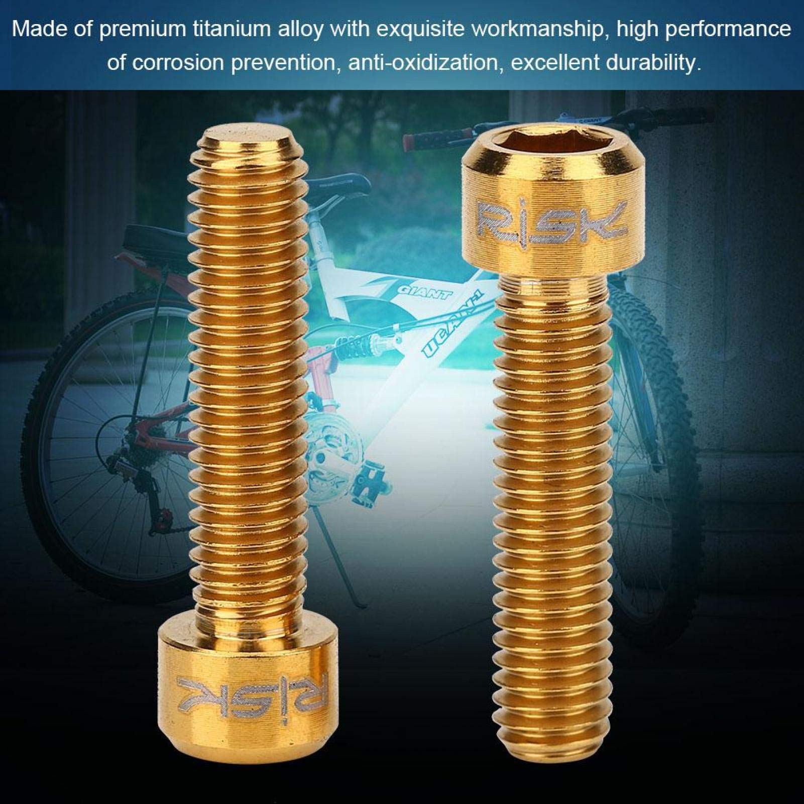 Kuuleyn Bulloni M6x25 freno a disco bici 2 pezzi oro