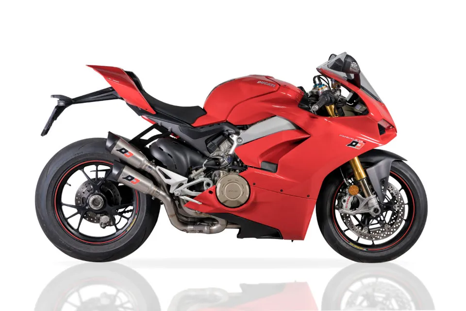 QD Exhaust Twin Gunshot scarico semi-completo Panigale V4 Racing