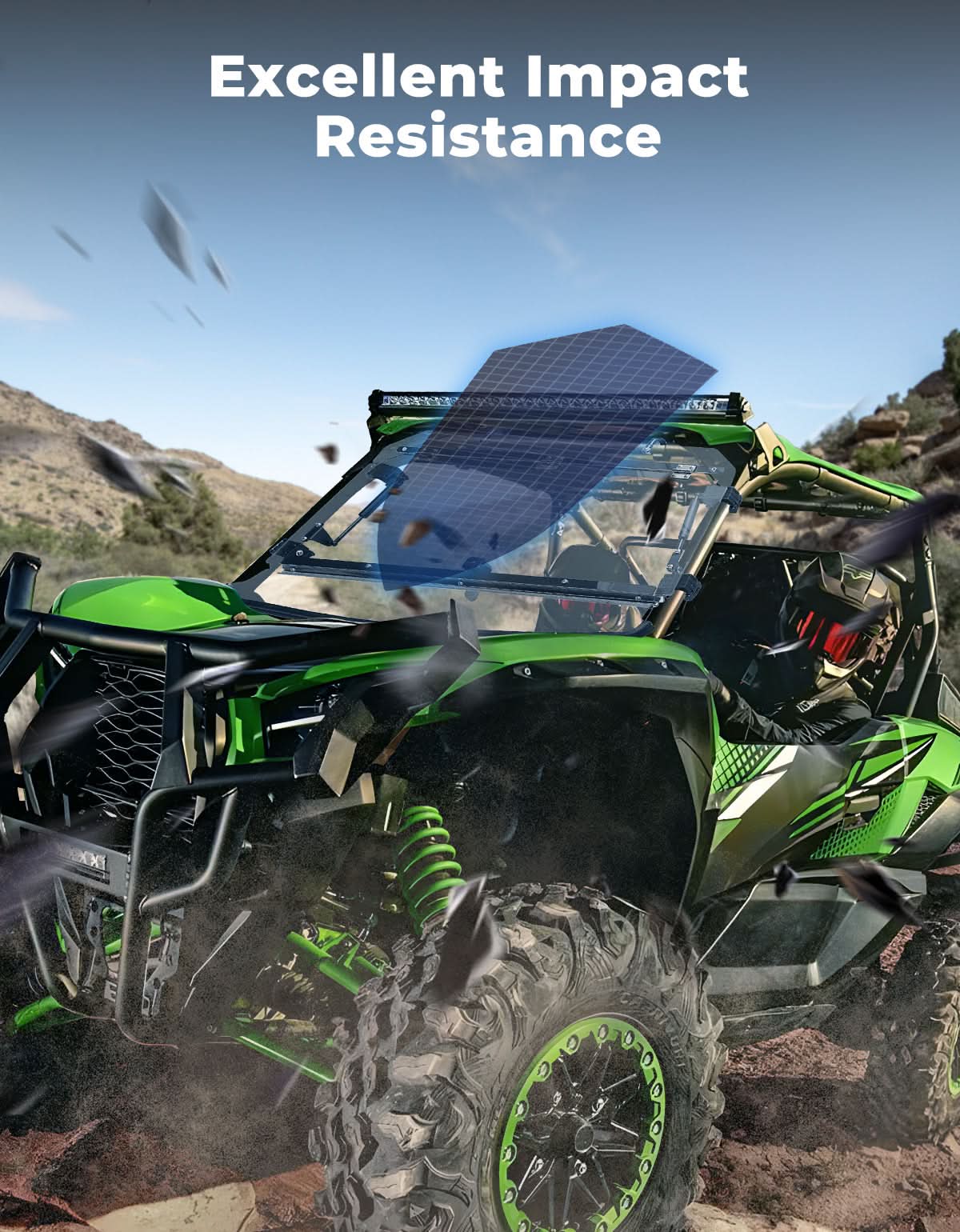 Kemimoto Teryx KRX 1000 parabrezza apribile antigraffio