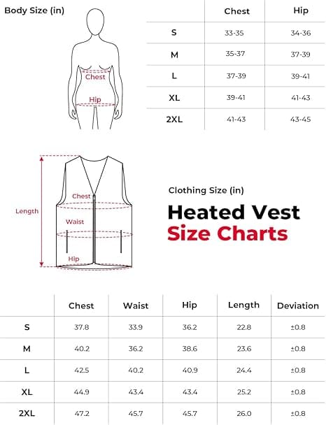 KEMIMOTO Gilet Riscaldato con Batteria 6 Zone Taglia L