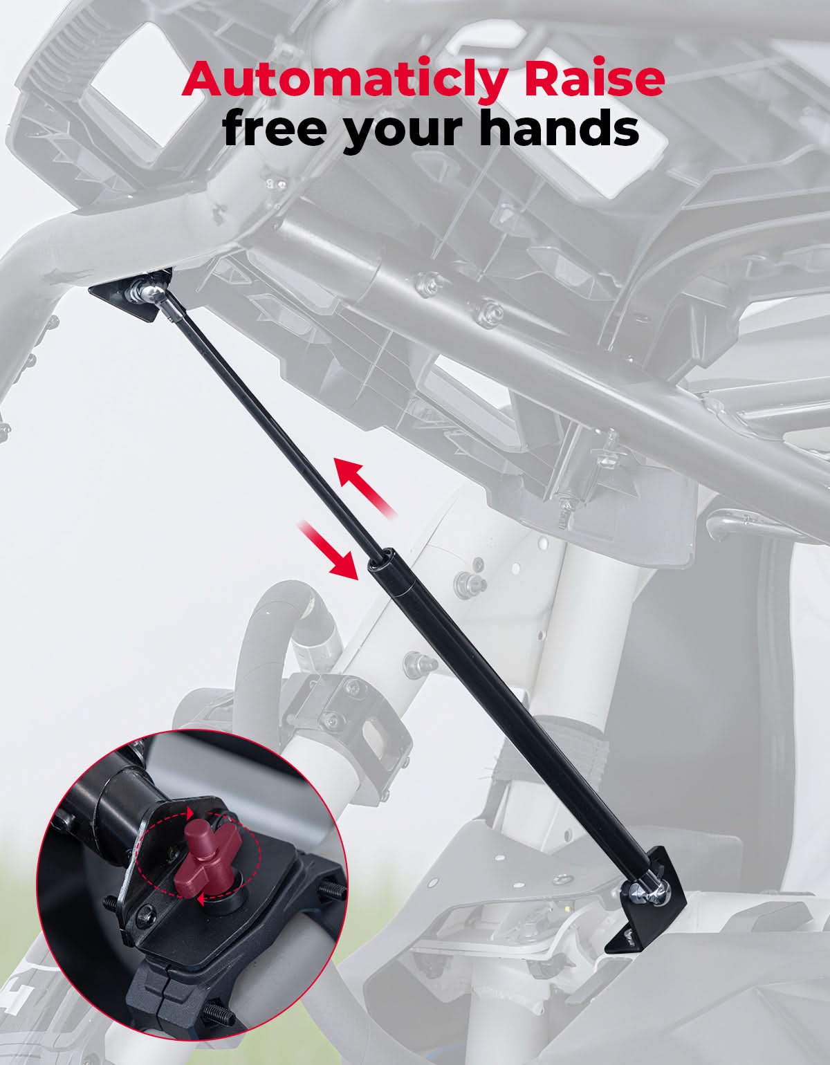 KEMIMOTO Maverick X3 portapacchi posteriore basculante 88 lbs