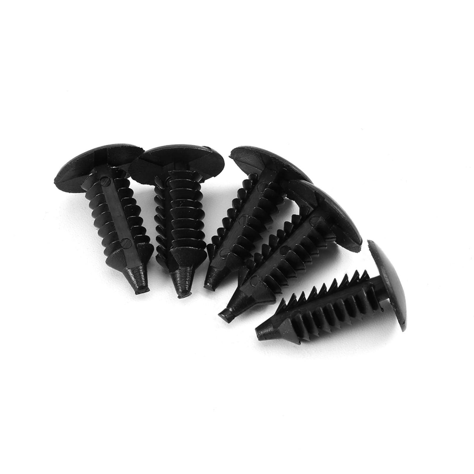 Kuuleyn clip rivetti nylon nero 6,4 mm 100 pezzi auto