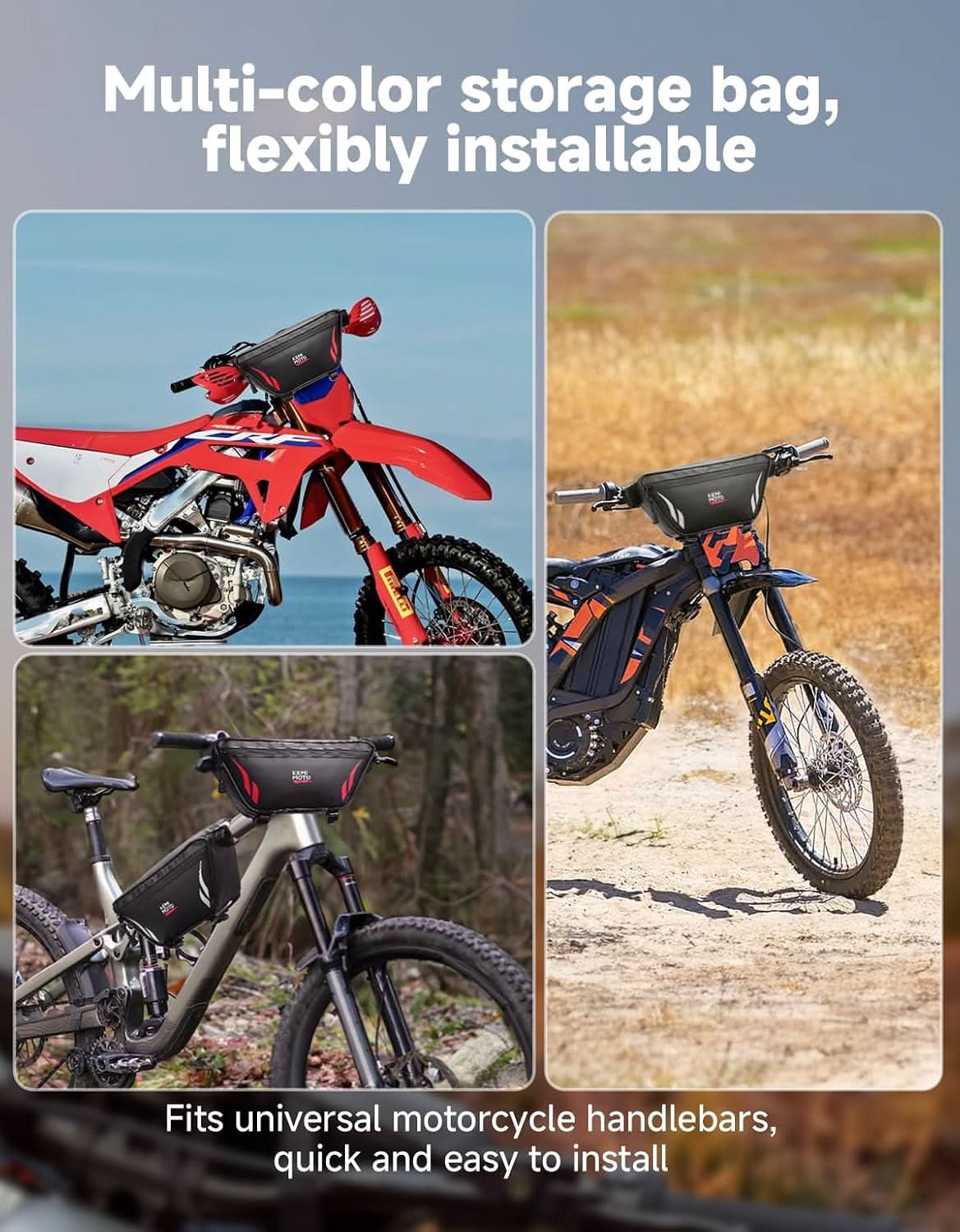 Kemimoto Borsa Manubrio Moto 2,5L impermeabile