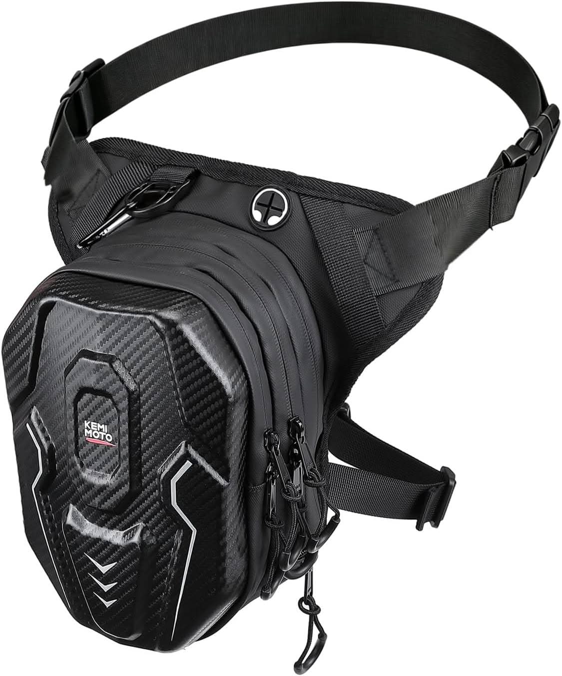 KEMIMOTO borsa coscia moto guscio EVA nera idrorepellente
