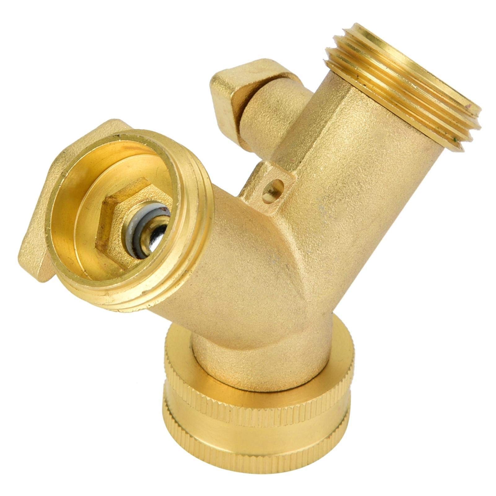 Kuuleyn Raccordo Tubo Giardino Ottone 3/4 Doppia Uscita
