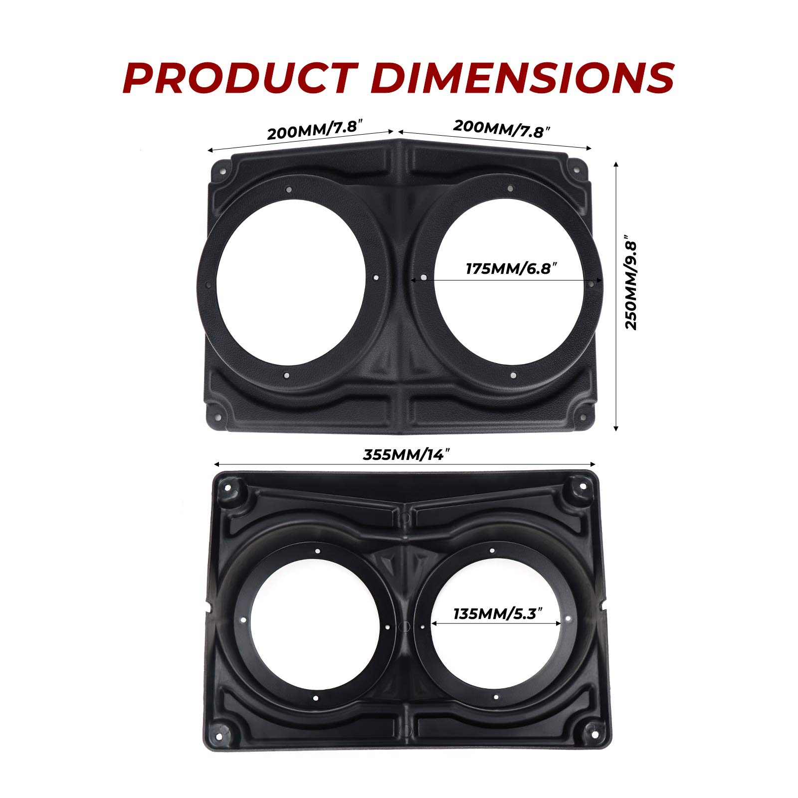 Kemimoto supporto altoparlante 6,5" UTV impermeabile