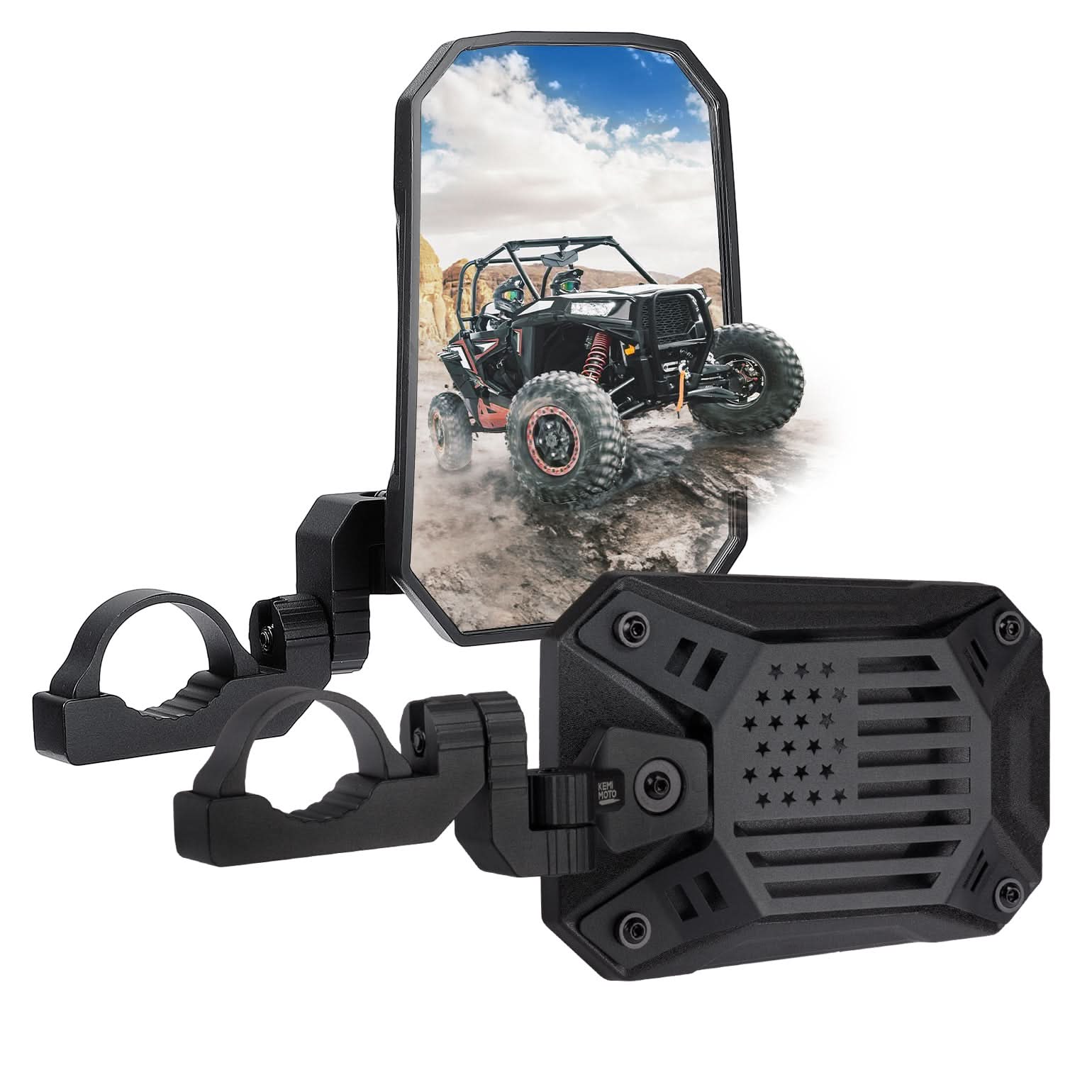 Kemimoto UTV specchietti laterali alluminio 203mm grandi