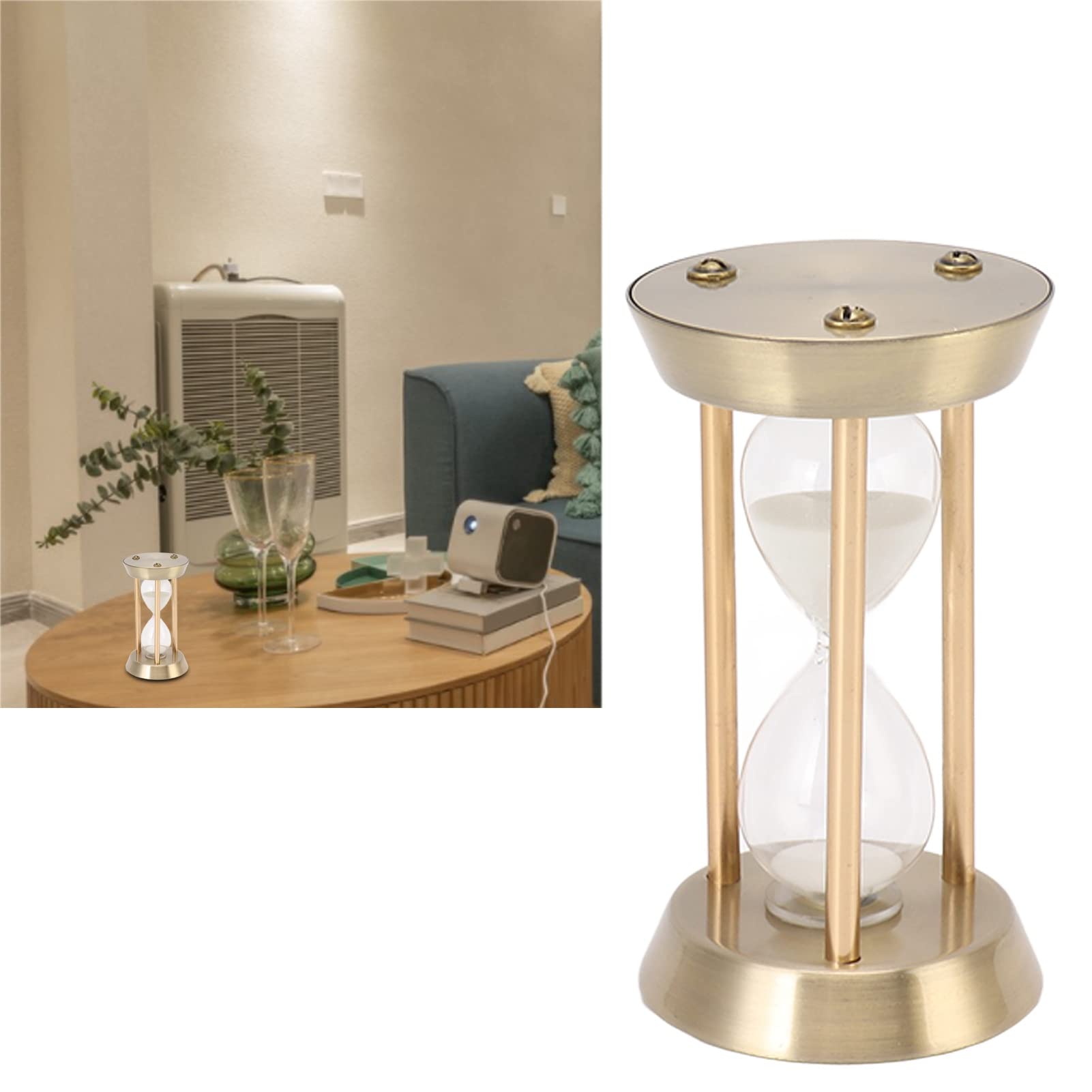 Hapivida Timer Sabbia Vetro Metallo Mini 10 Minuti