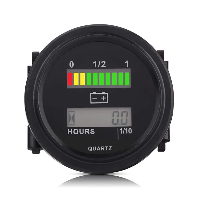 Kuuleyn Indicatore Batteria LED Digitale 12V-72V con Contaore