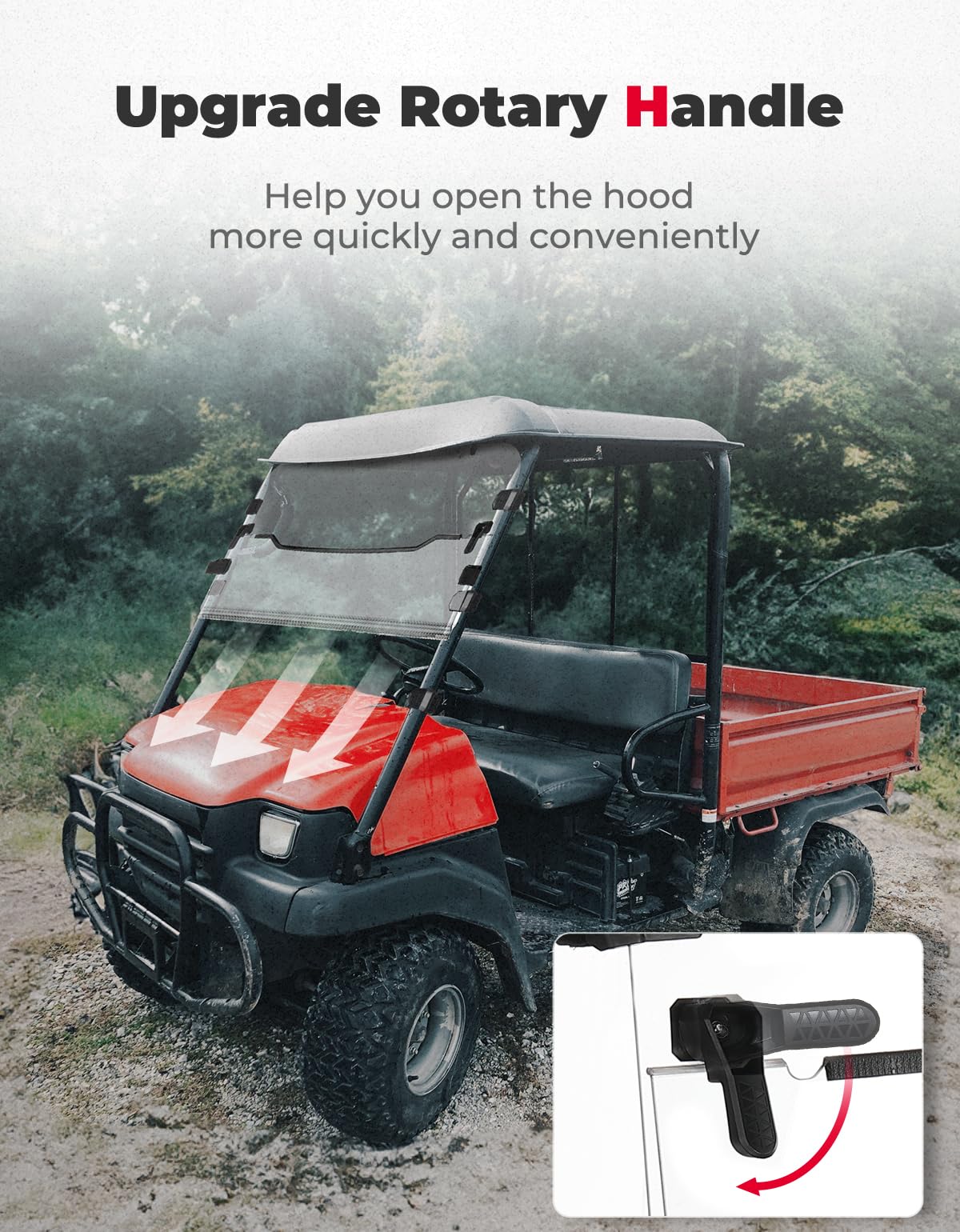 Kemimoto Mule 3010 parabrezza anteriore UTV trasparente