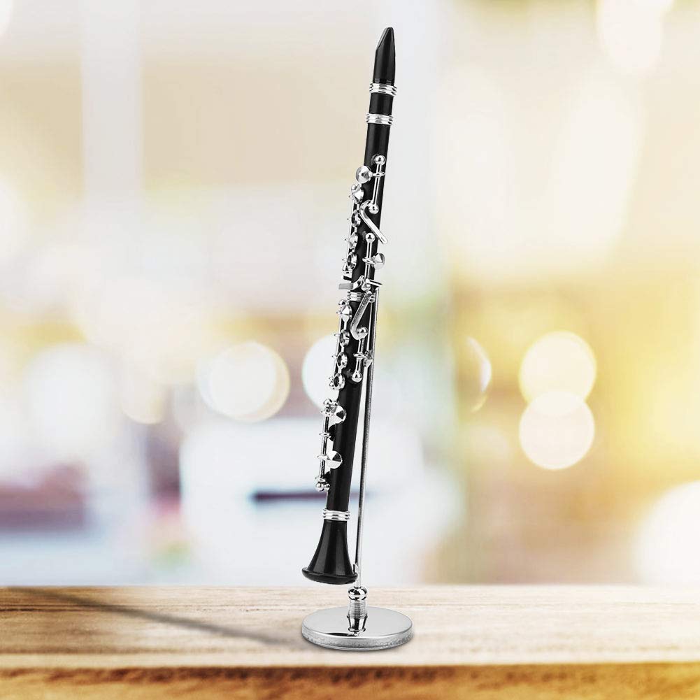 Hapivida clarinetto miniatura modellino 16 cm nero #1 metallo