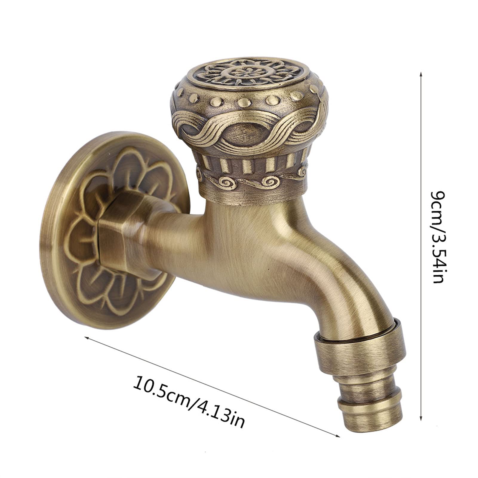 Hapivida rubinetto ottone anticato G1/2 acqua fredda vintage