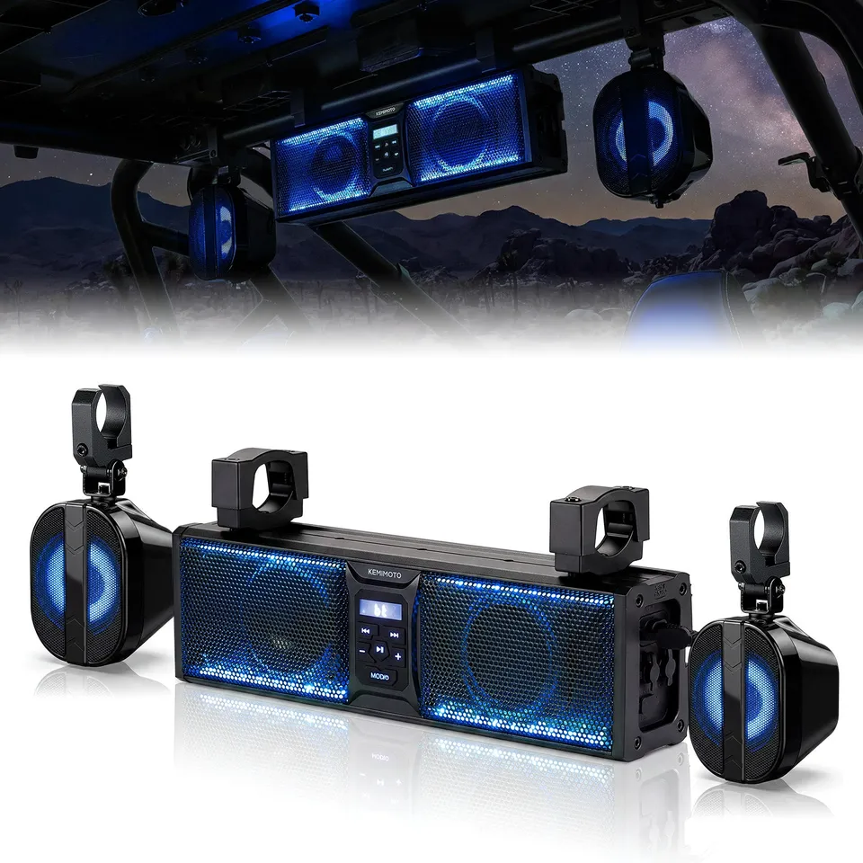 Kemimoto Soundbar Bluetooth UTV ATV 43cm 100W RGB IP66