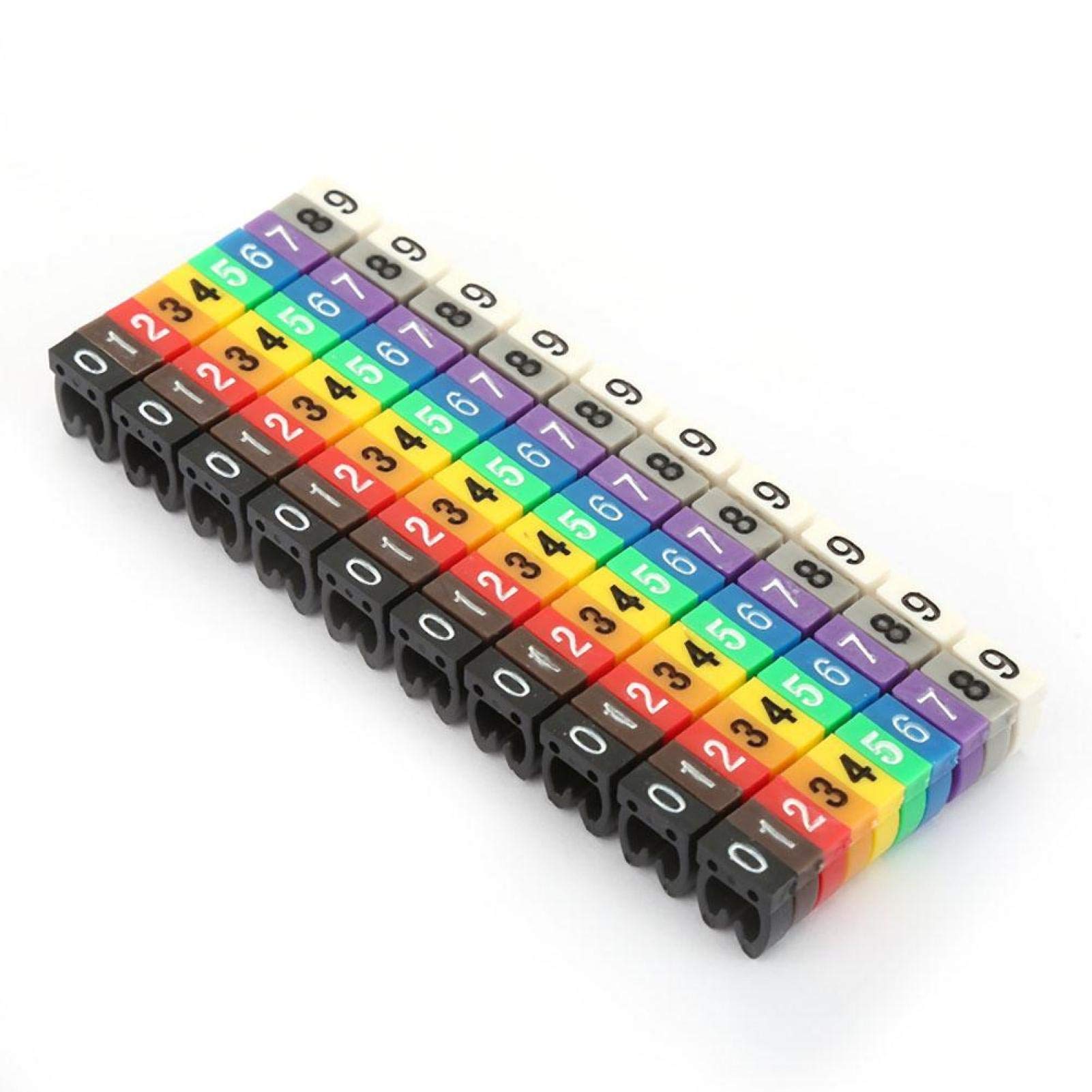 Kuuleyn Clip 0-9 4mm segnafili colorati 100 pezzi