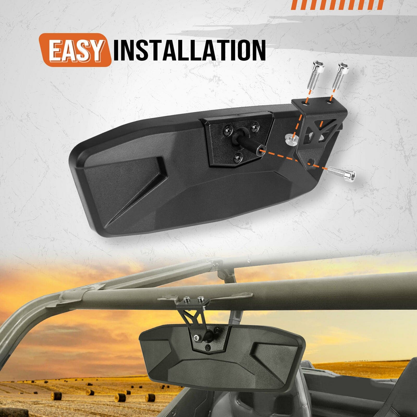 KEMIMOTO Maverick Trail specchietto centrale UTV grandangolo