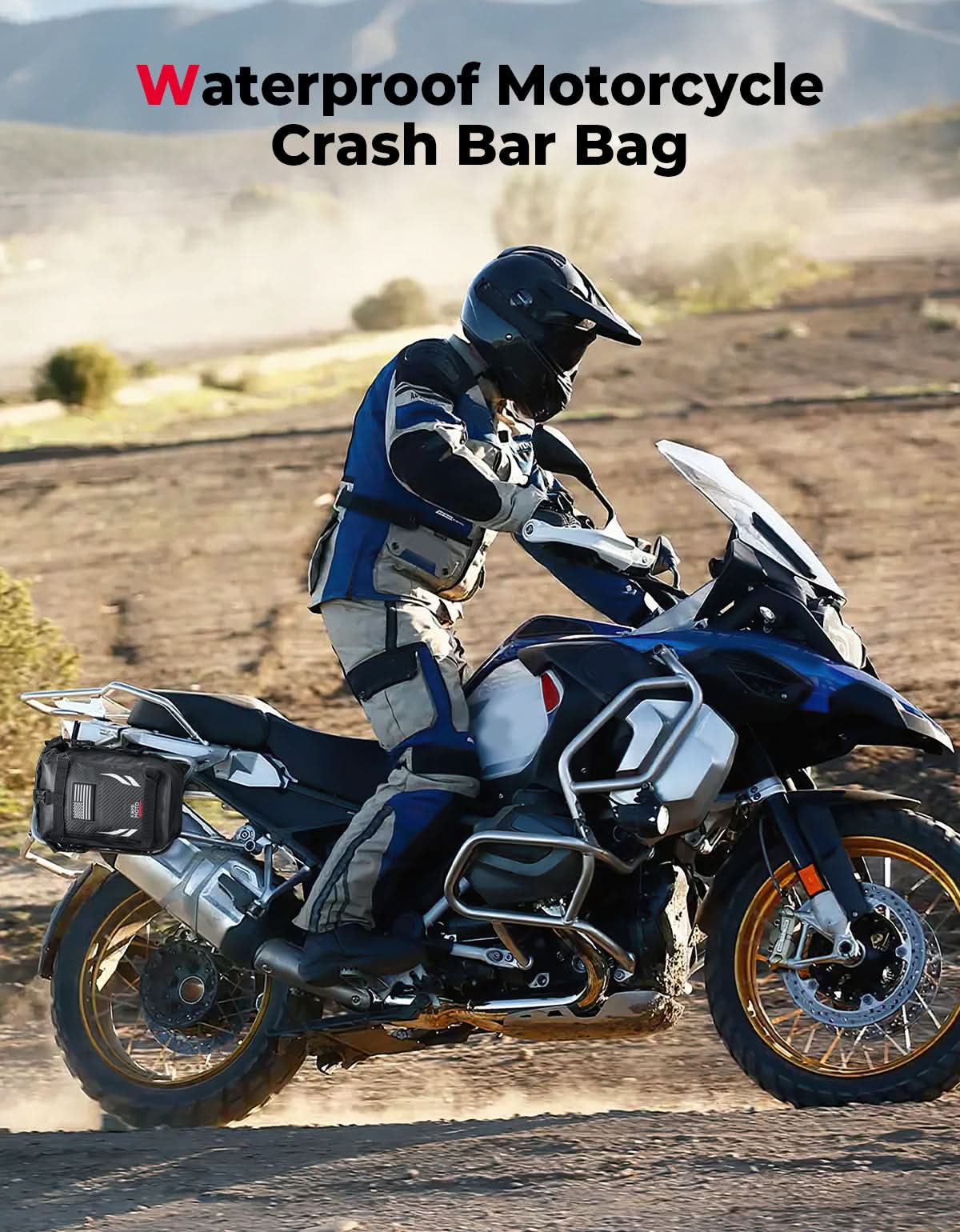 Kemimoto Borsa Codone Moto Impermeabile 6,5L Grigia