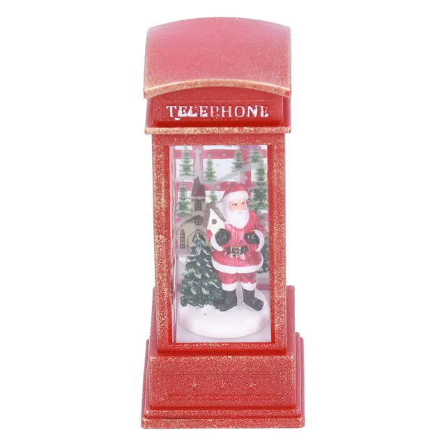 Hapivida Cabina Telefonica Natale LED Rossa C Un Pezzo