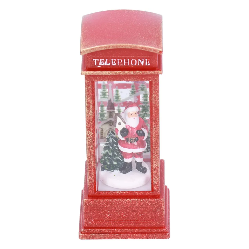 Hapivida Cabina Telefonica Natale LED Rossa C Un Pezzo