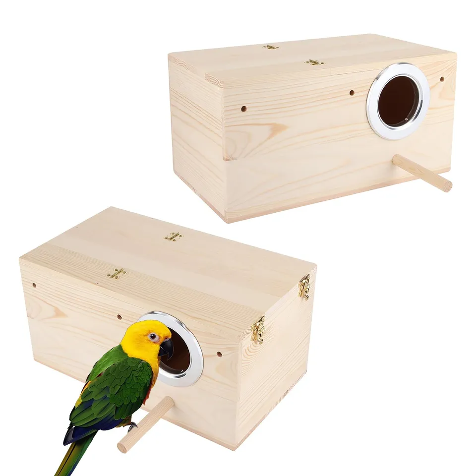 Hapivida Nido Uccelli Legno 34x19,5x17 cm per Parrocchetti