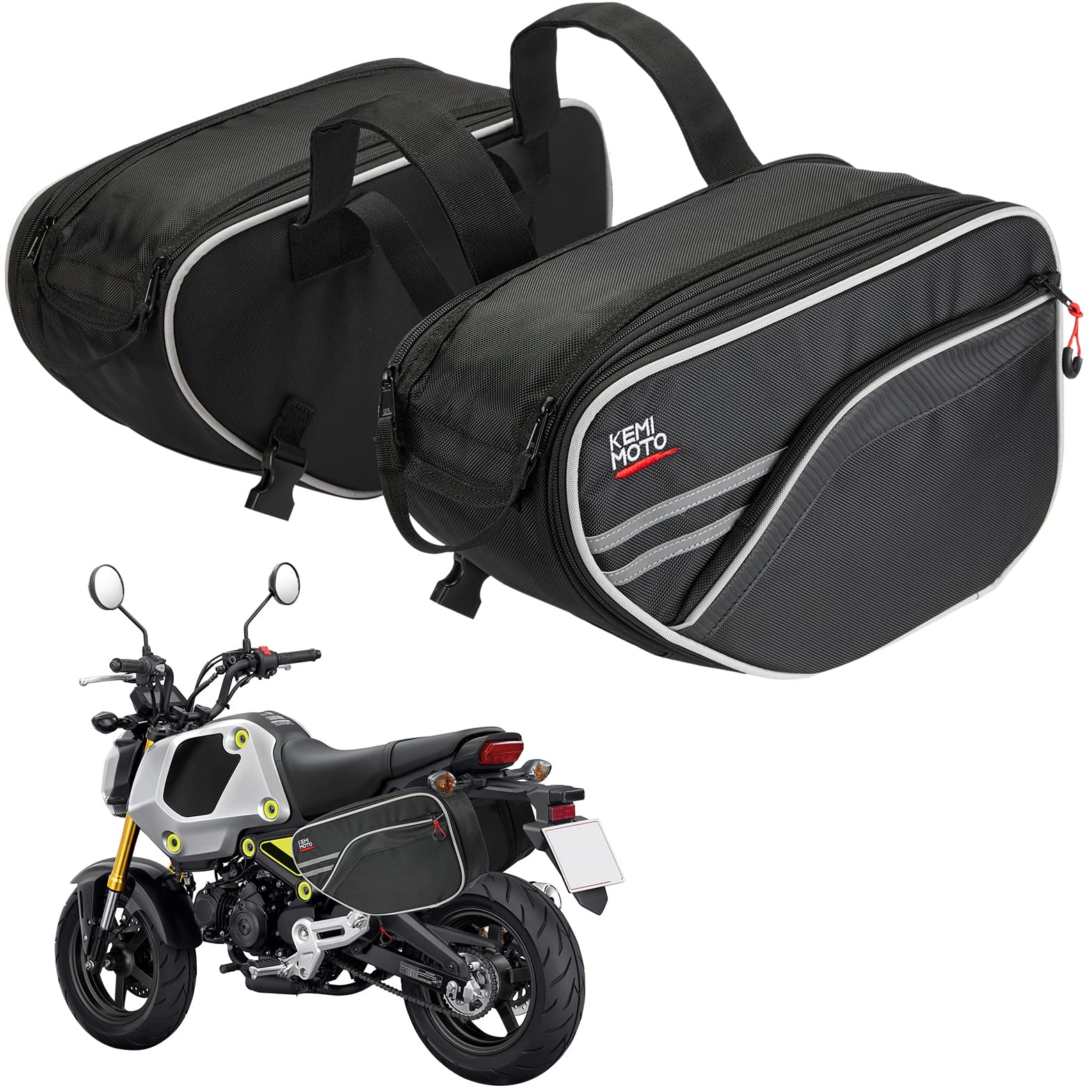 KEMIMOTO Borse Laterali Moto Impermeabili 30L per Grom