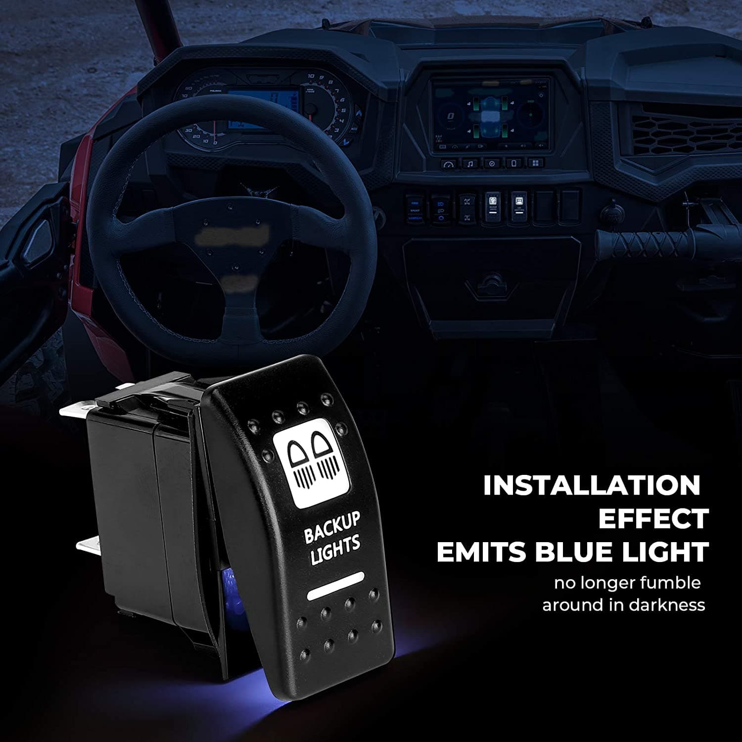 Kemimoto 5Pin interruttore a bilanciere on-off 20A