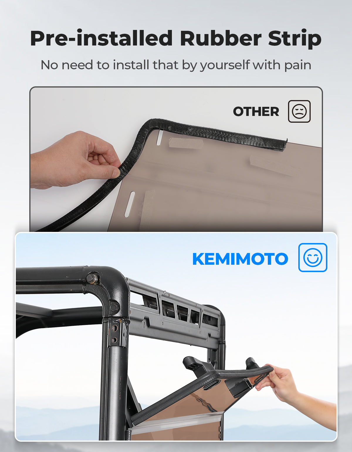 KEMIMOTO Ranger XP 1000 lunotto posteriore 2 in 1 trasparente