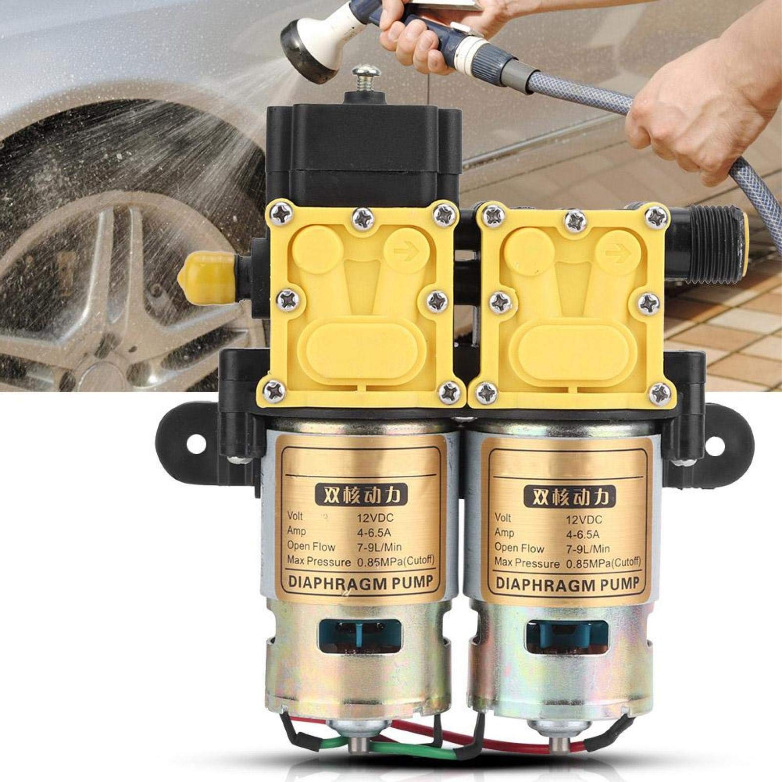 Kuuleyn Pompa Acqua 12V Membrana Alta Pressione 7-9 l/min
