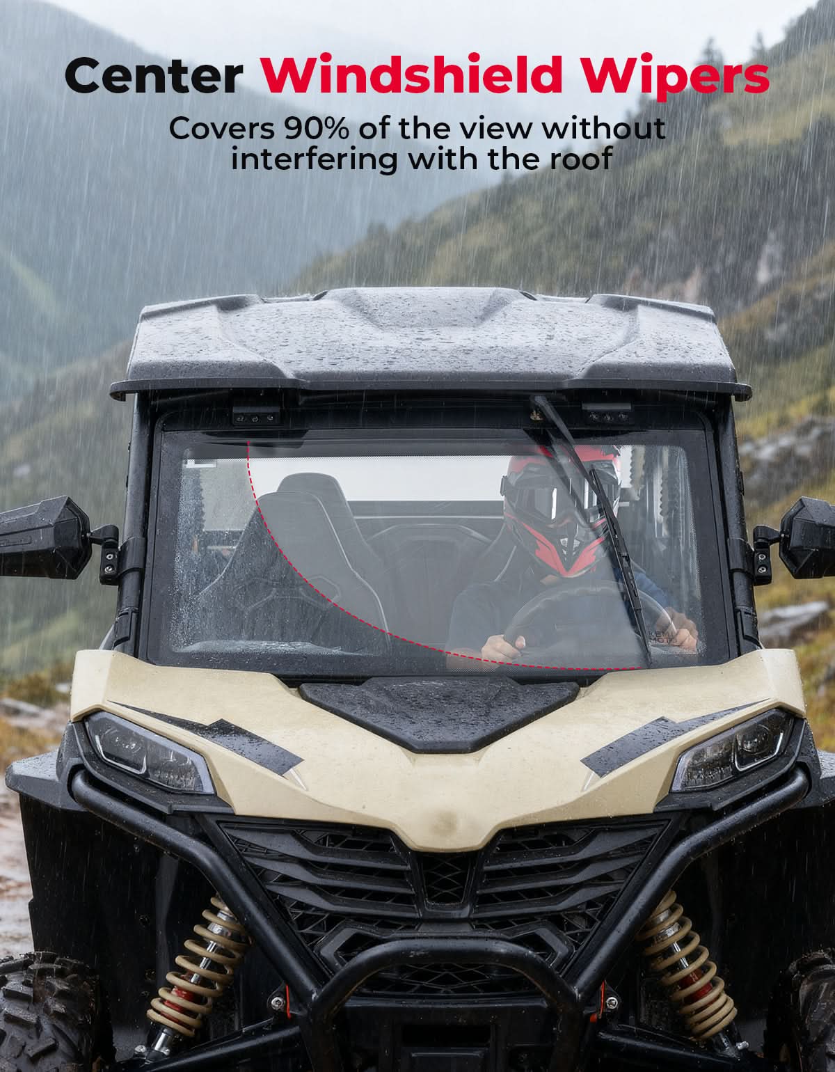 KEMIMOTO ZForce 950/800 parabrezza vetro con tergicristallo