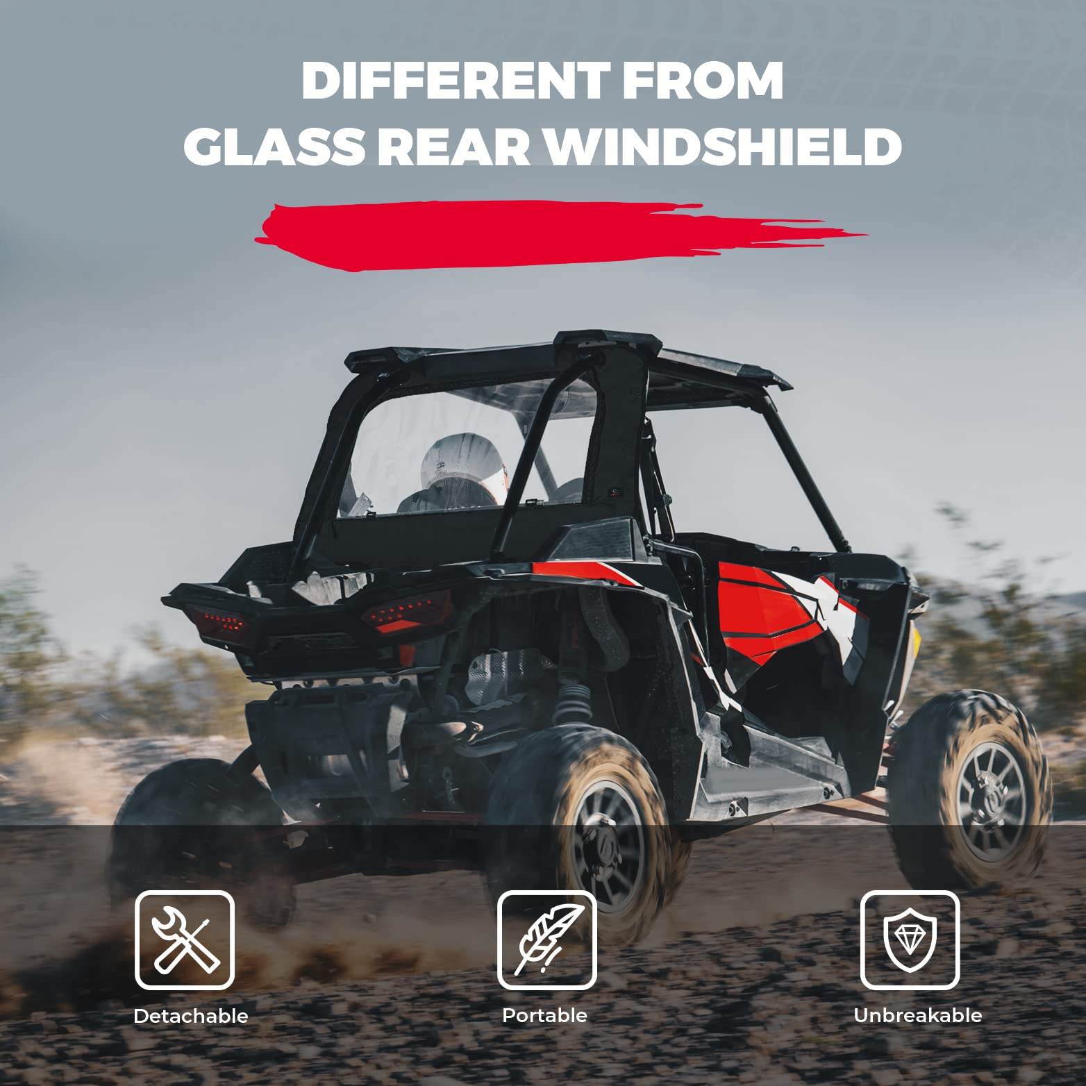 KEMIMOTO RZR XP 1000 lunotto posteriore morbido