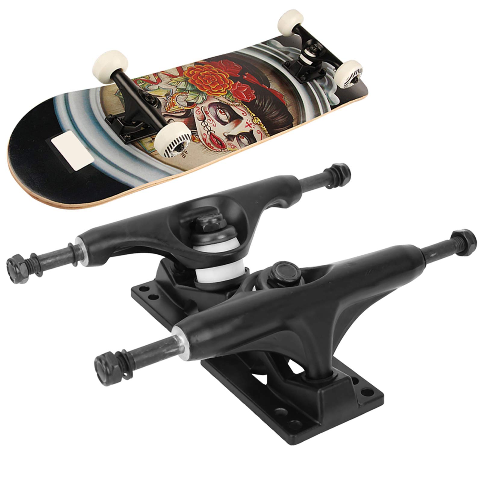 Kuuleyn Truck Skateboard Alluminio 2 Pezzi Neri