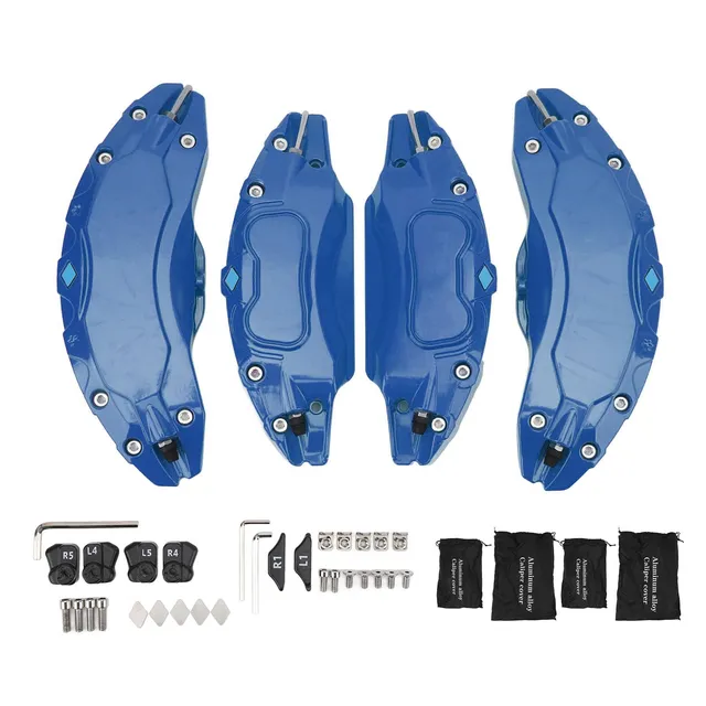 AOWINHIT Copripinze Freno Auto Lega Blu 4 Pezzi