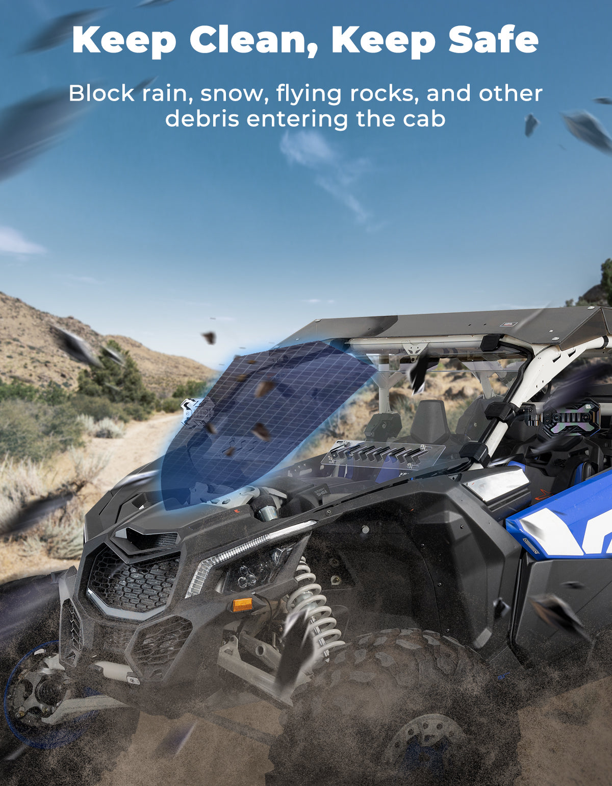 KEMIMOTO Maverick X3 parabrezza anteriore completo policarbonato