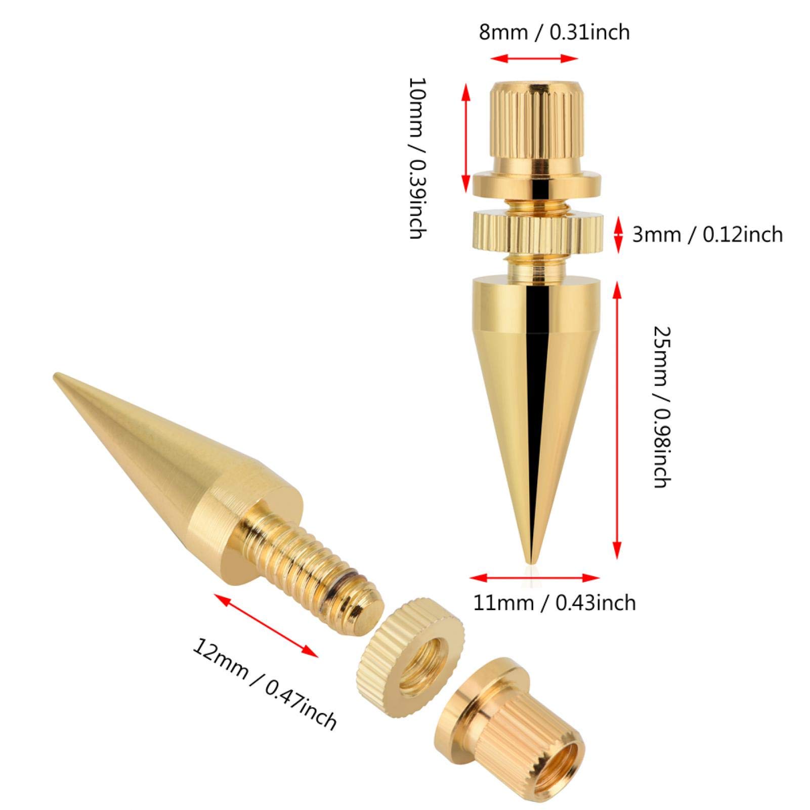 Kuuleyn punte per diffusori 6x36 mm 8 paia sottopunte rame oro