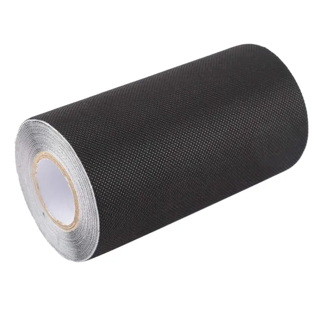 Kuuleyn Nastro Erba Artificiale Autoadesivo 15x500 cm Nero