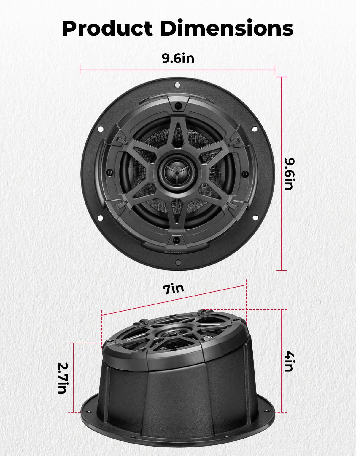 Kemimoto pods casse 6.5 pollici IPX5 200W