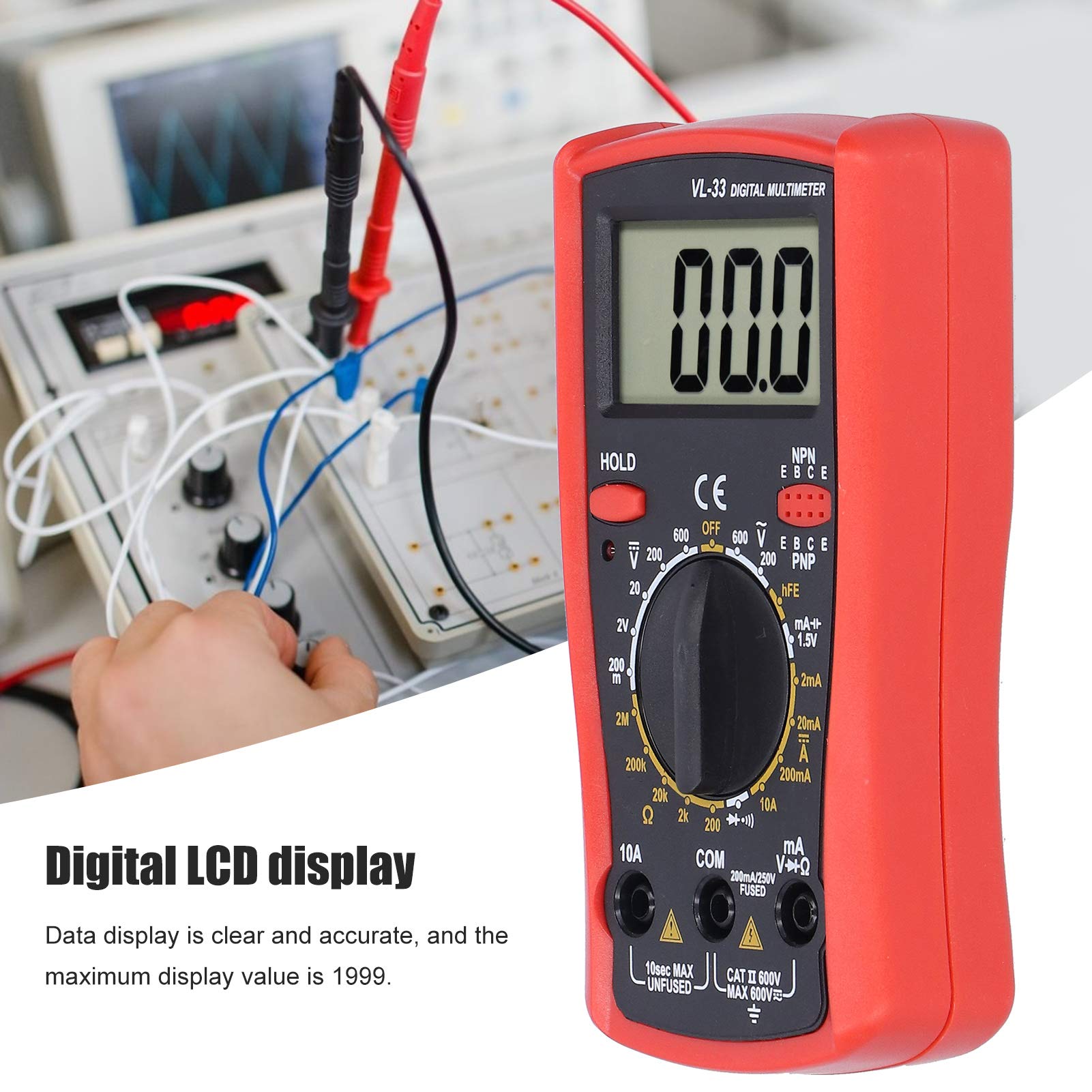 Kuuleyn Multimetro Digitale LCD Tensione Portatile