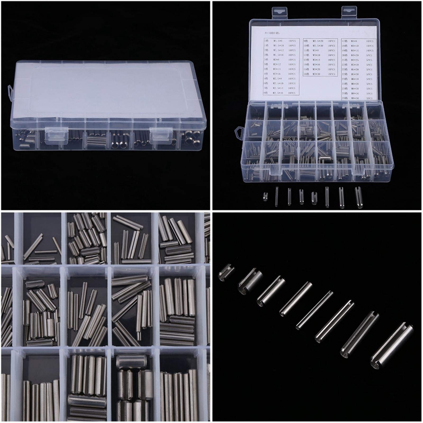 Kuuleyn Set 280 spine elastiche inox M1.5-M8 con scatola