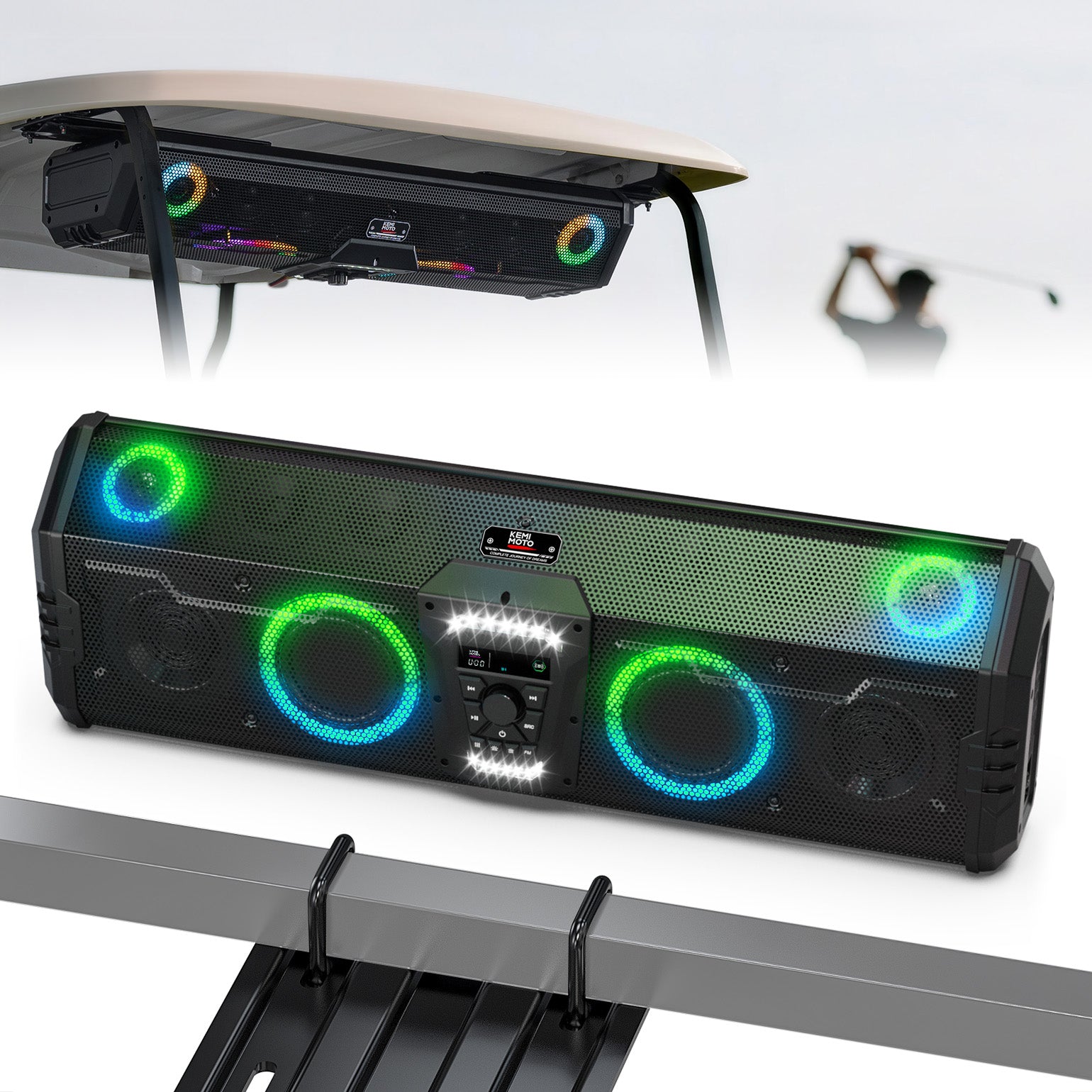 KEMIMOTO Midnight 90 soundbar golf cart Bluetooth 34 pollici