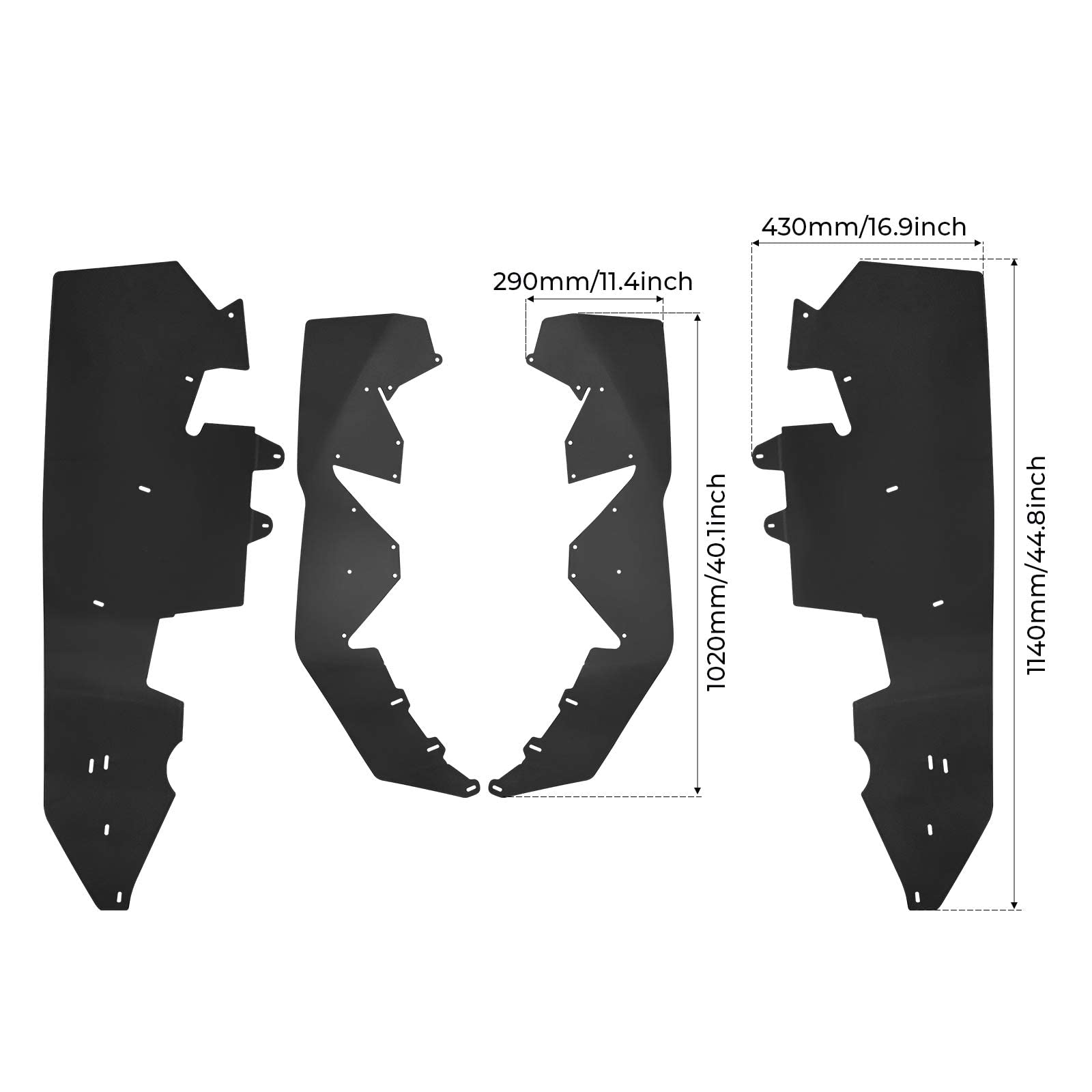 KEMIMOTO Talon 1000X parafango allargato set 4 pezzi fango