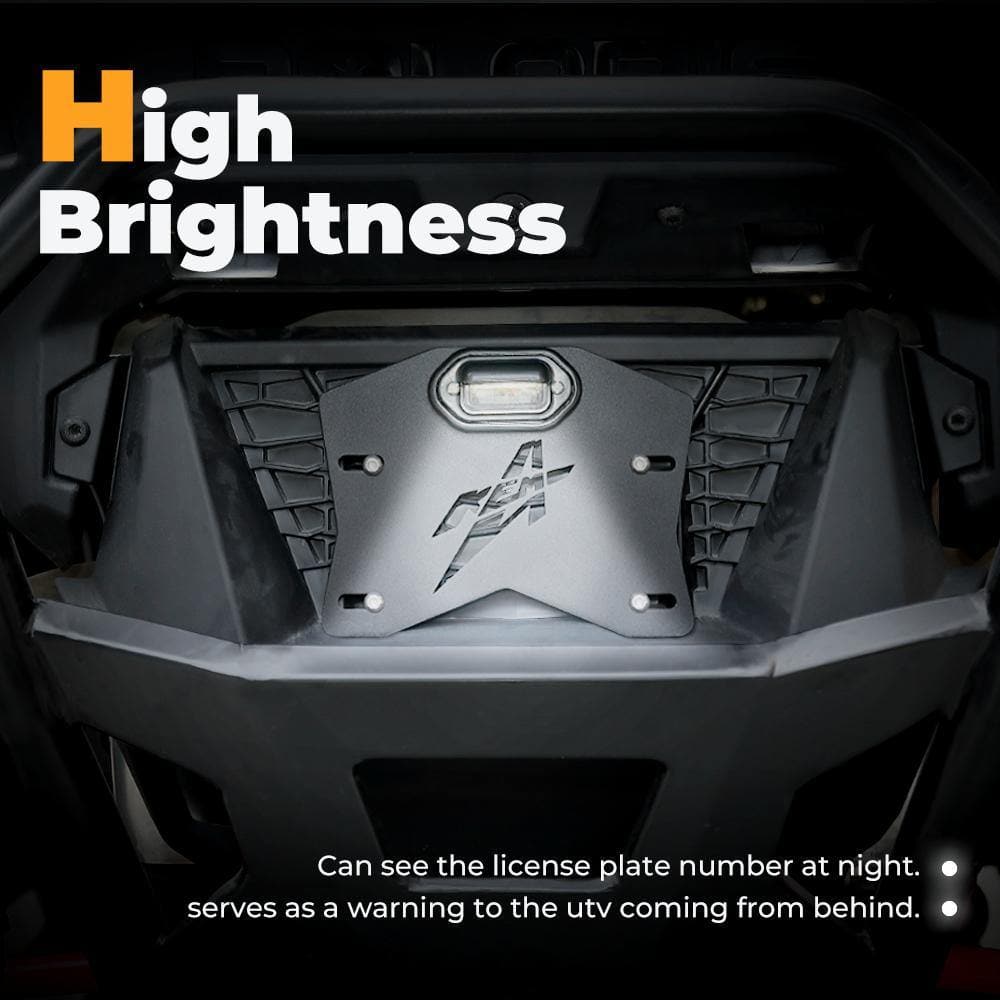 KEMIMOTO B0111-04101BK Porta Targa LED UTV Alluminio