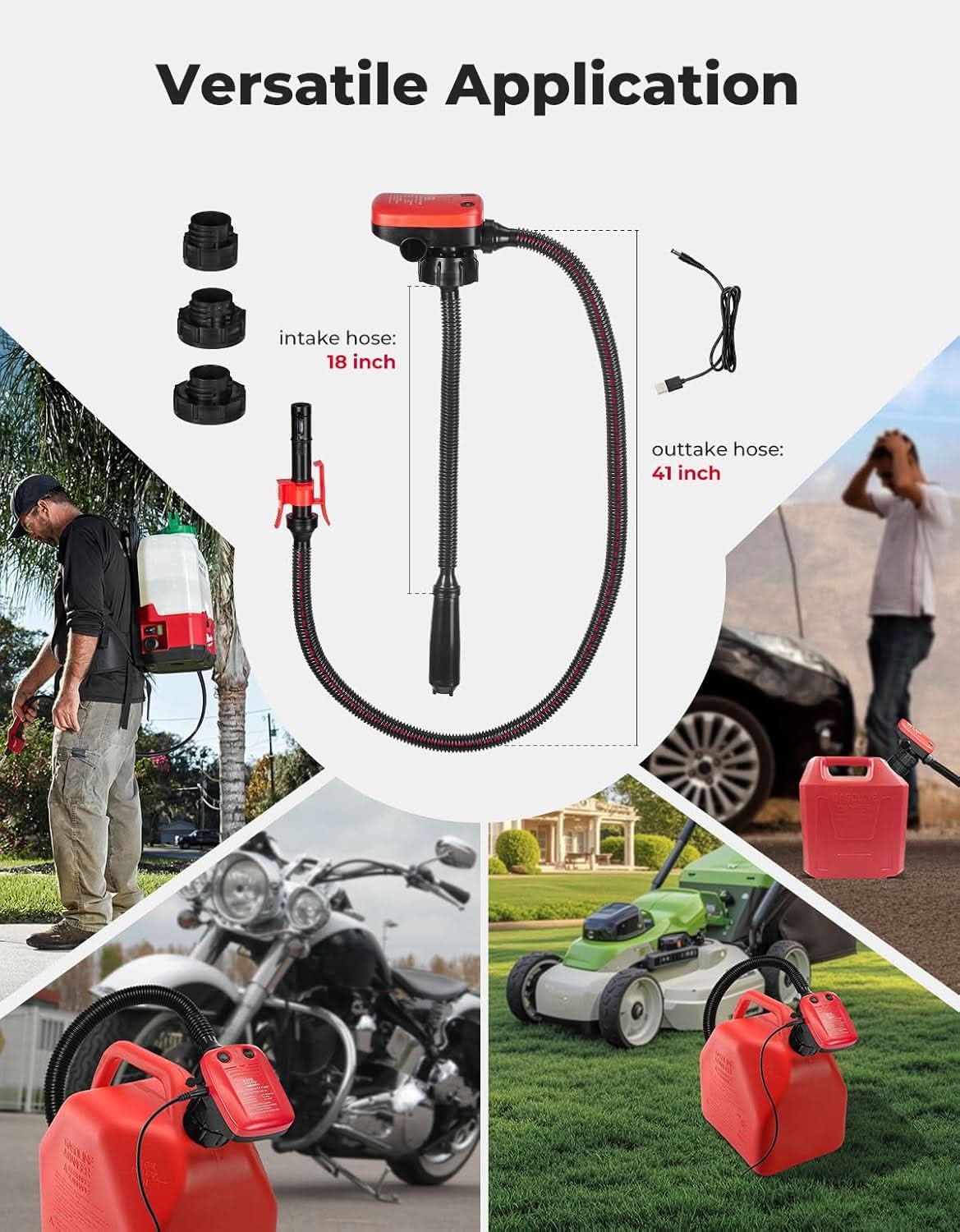 KEMIMOTO 41 pompa travaso elettrica automatica 3,2 GPM