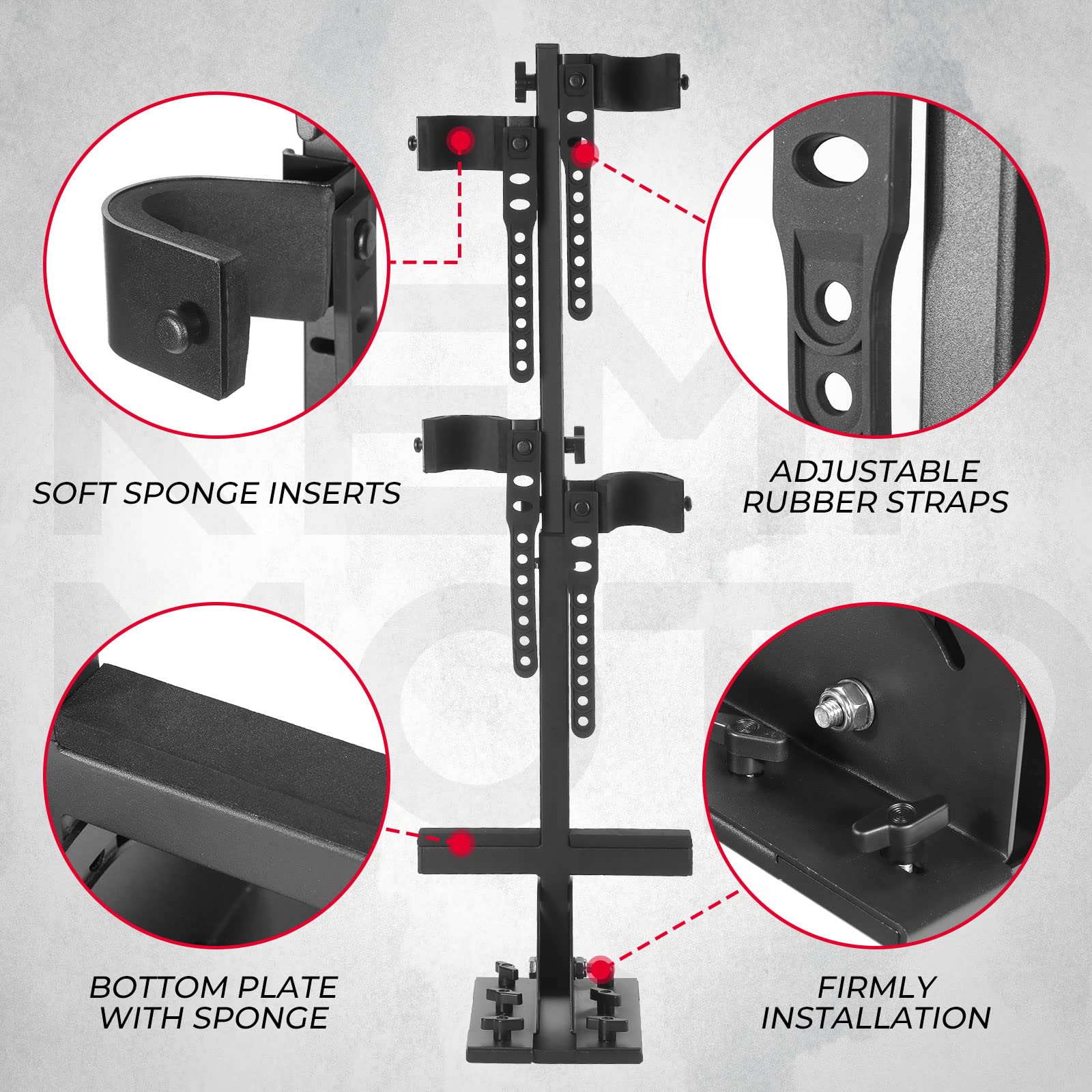 KEMIMOTO B0111-01902BK portafucile verticale UTV da pavimento