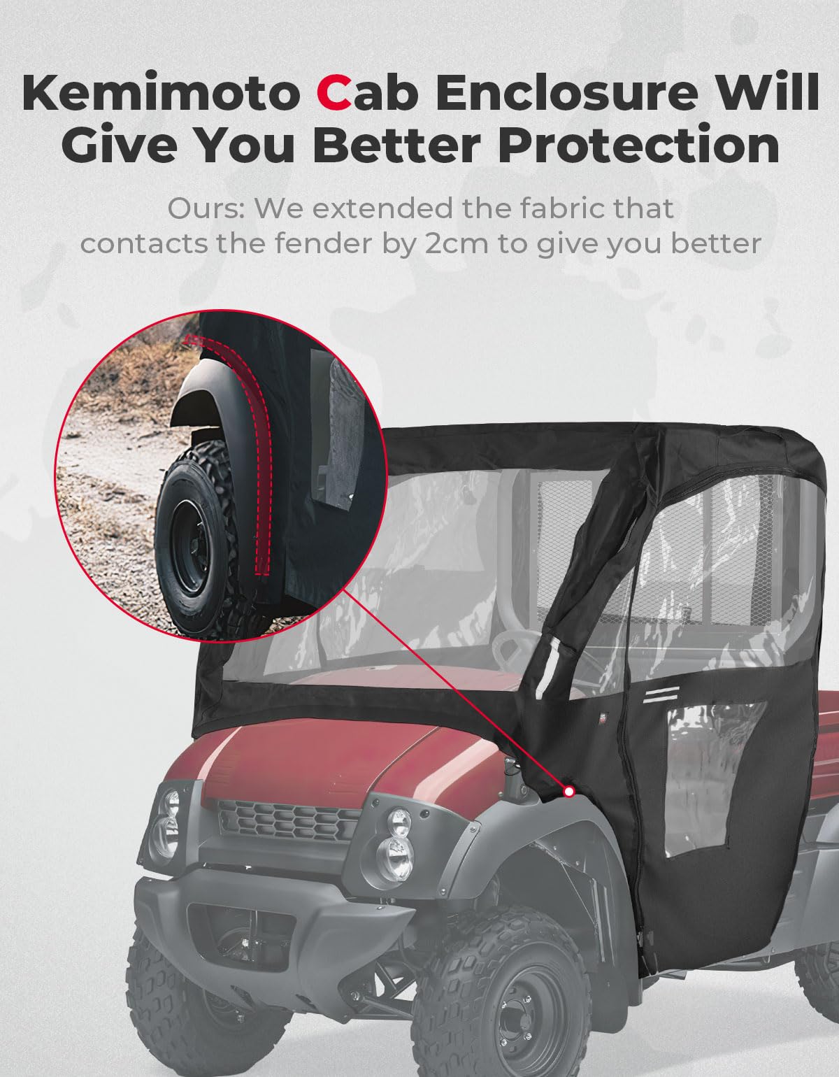 KEMIMOTO Mule 600 610 Telo Copricabina con Porte 600D