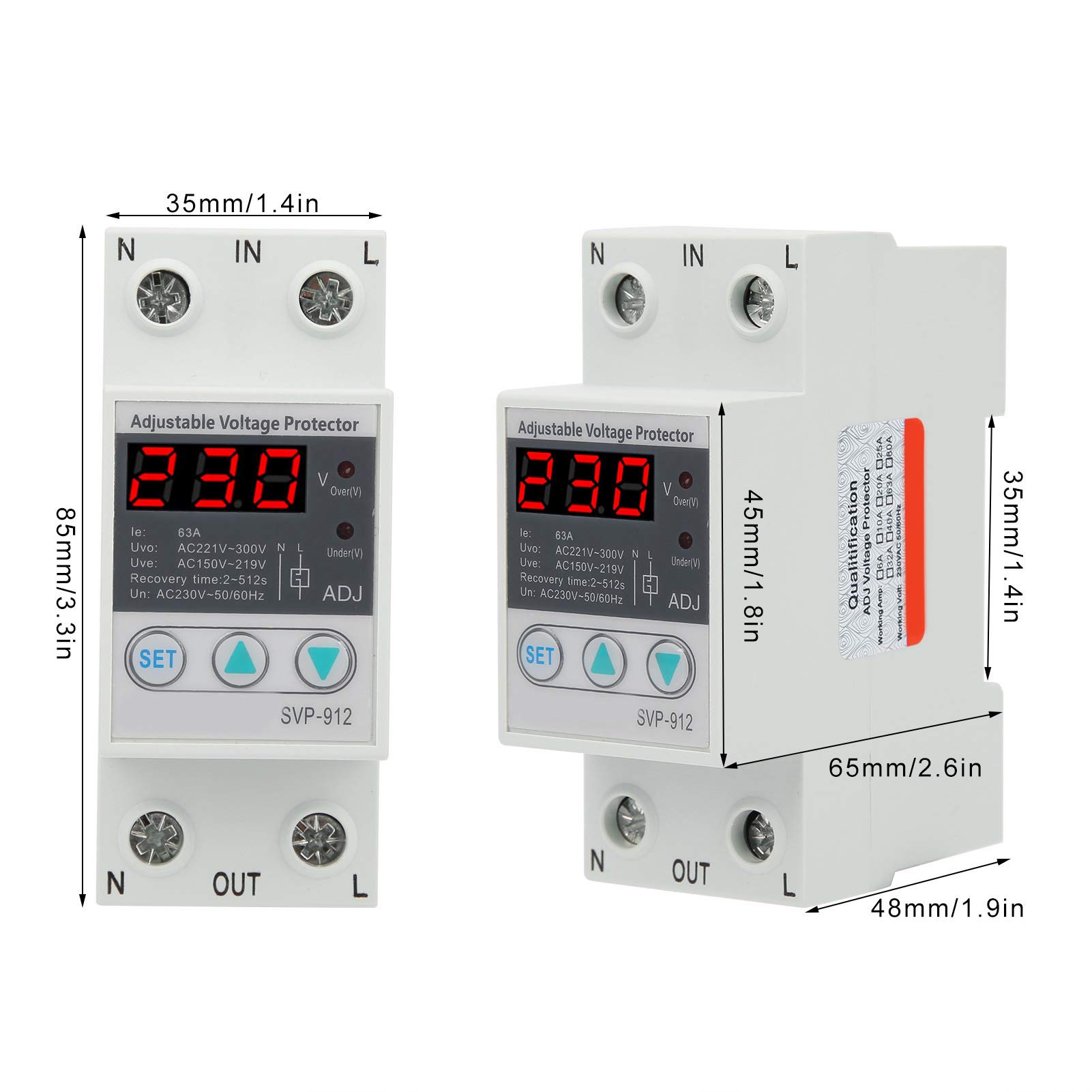 Kuuleyn SVP-912 Rele Protezione Tensione 230V 63A Voltmetro